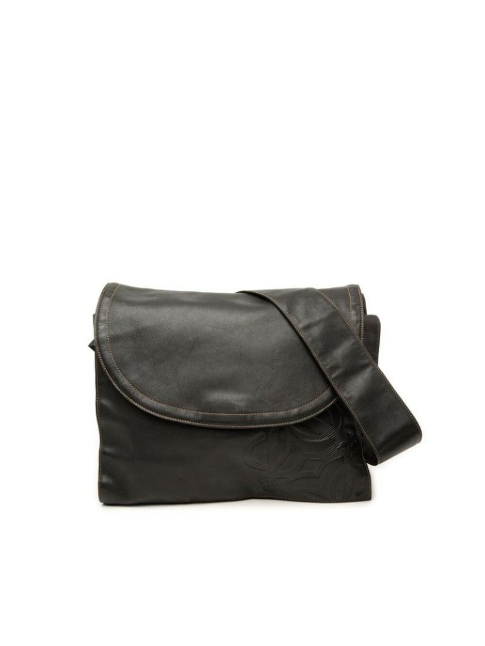 Loewe Anagram Shoulder Bag Black Leather